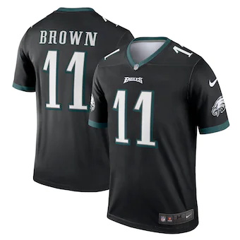 mens nike aj brown black philadelphia eagles legend jersey